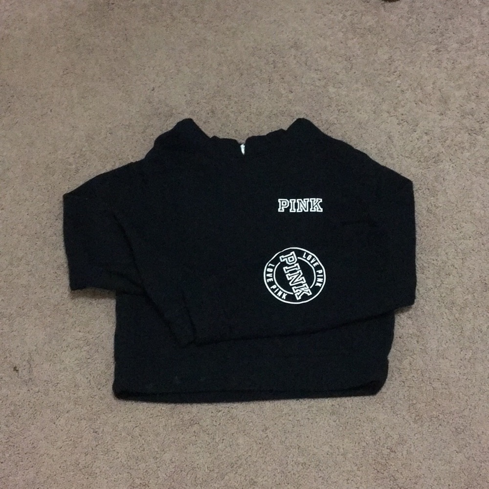 Pink Victoria’s Secret Cropped Hoodie